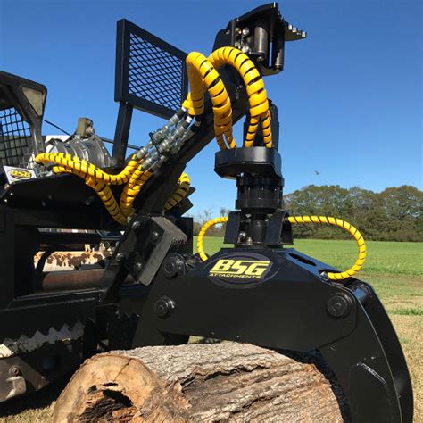 skid steer log grapple with winch|skid steer rotating grapple attachment.